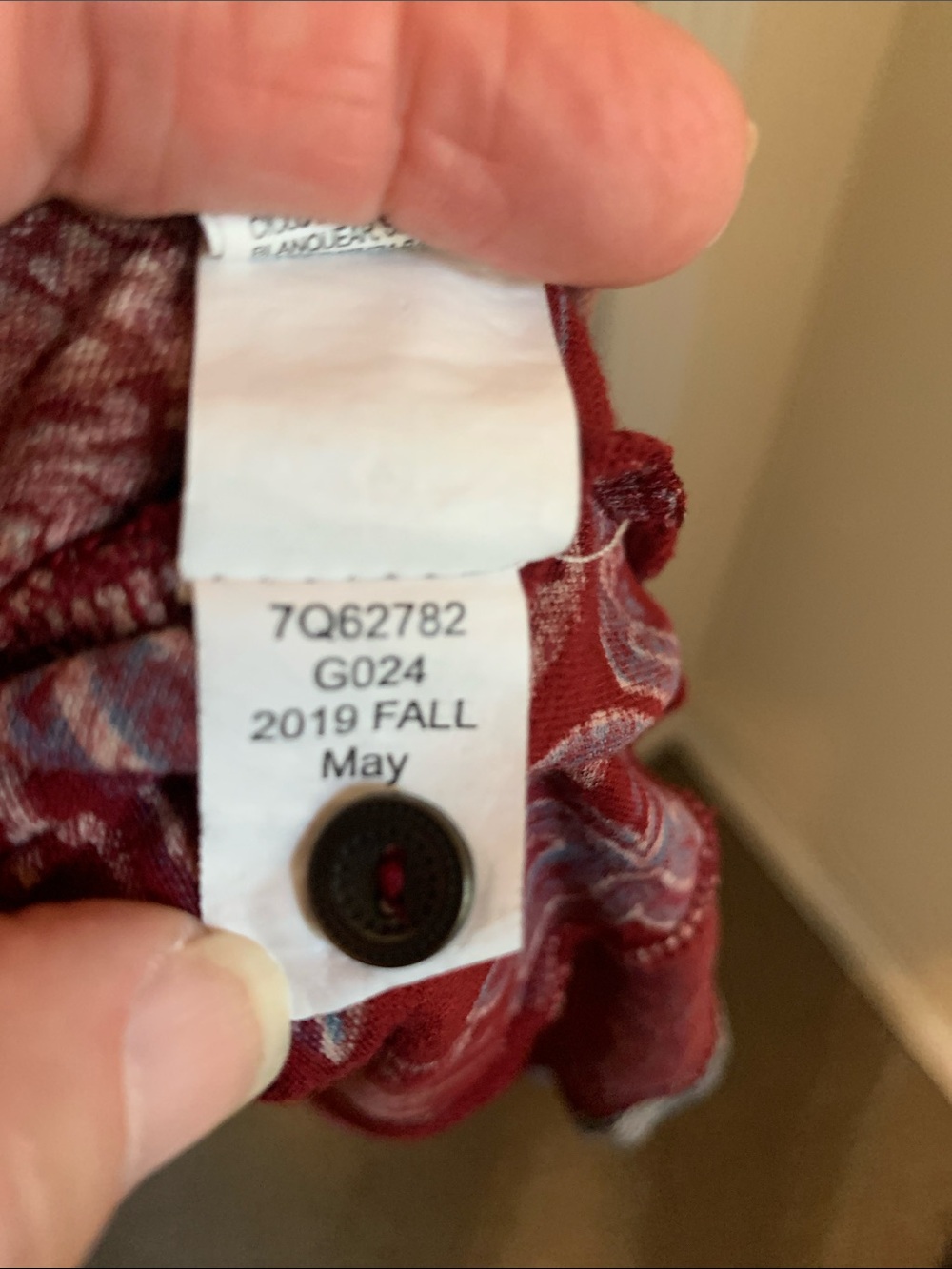 Lucky Brand 3x burgundy floral tunic - Picture 4 of 5